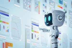 Un robot qui utilise l'IA pour gérer des applications.